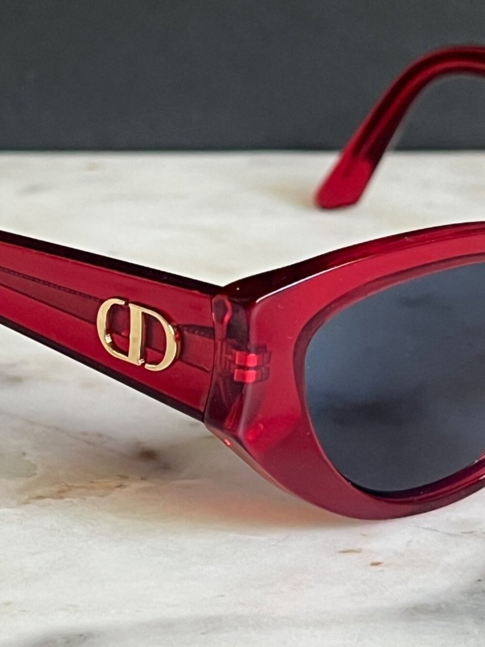 Dior DIORGLOW B1I red cat eye sunglasses - Picture 6 of 10
